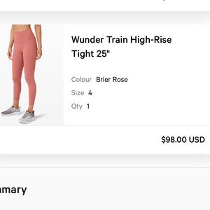 Lululemon Wonder Train High Rise 25”